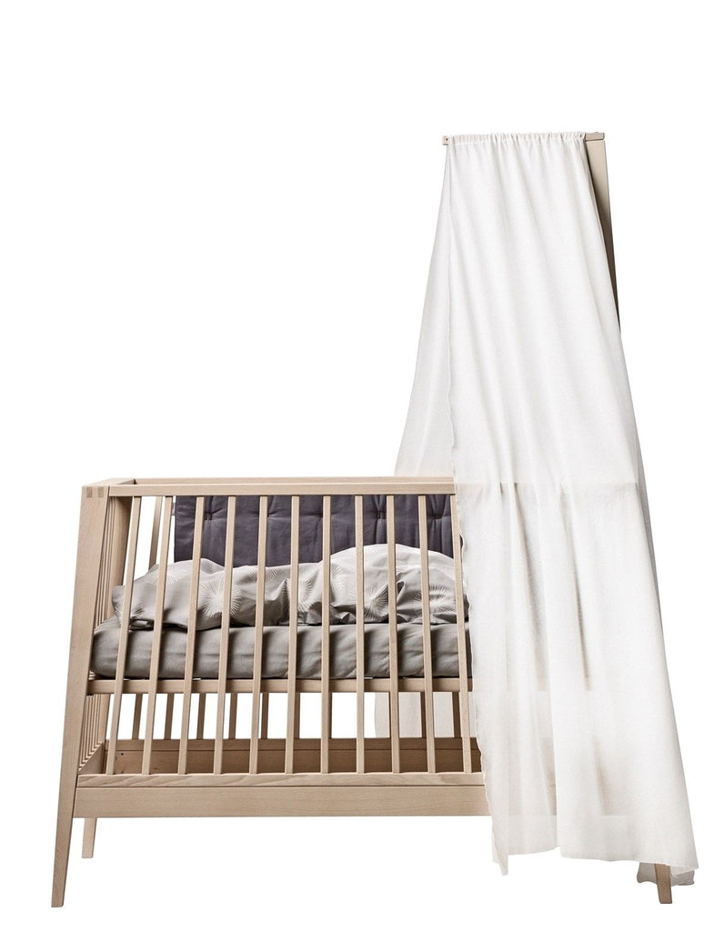 Leander Canopy Mosquito Linea Babybed | White