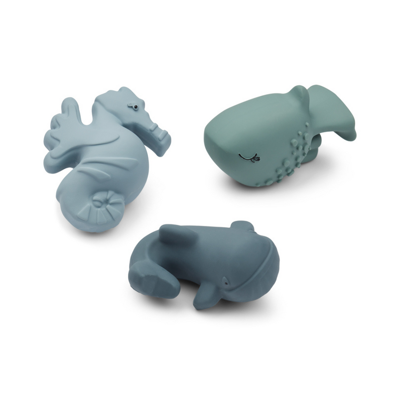 Liewood Nori Bath Toys Set of 3 bath toys | Whale blue mix