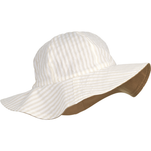 Liewood Amelia Reversible sun hat | Stripes Crisp White /Sandy