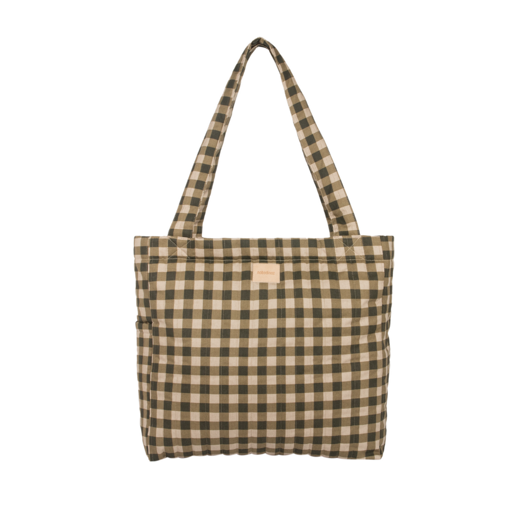 Nobodinoz Hyde Park XXL Diaper Bag Waterproof | Green Checks