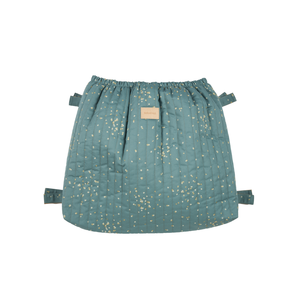 Nobodinoz Waterproof Buggy Organizer | Gold Confetti /Magic Green