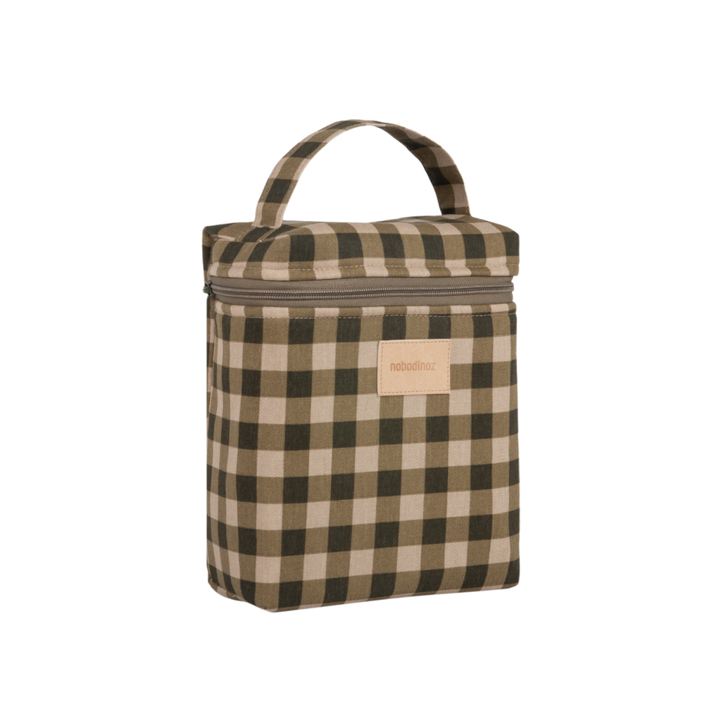 Nobodinoz Thermal lunch bag | Green Checks