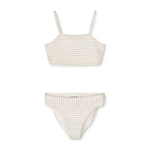 Liewood Lucette Seersucker Bikini | Stripes Crisp White /Sandy