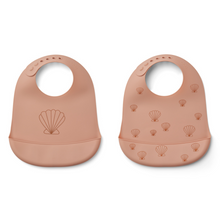 Liewood Tilda Silicone Bib 2 Pack | Sea Shell /Pale Tuscany