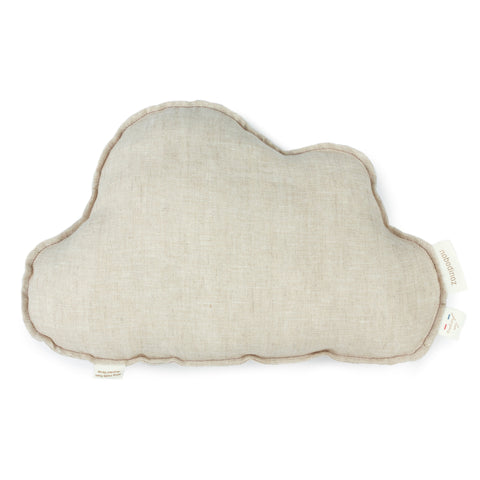 Nobodinoz Lin Français clouds pillow greige