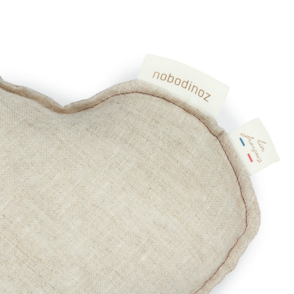 Nobodinoz Lin Français clouds pillow greige