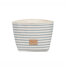 Nobodinoz Storage Basket Django Little 18x18cm - Thin Blue Stripes /Natural