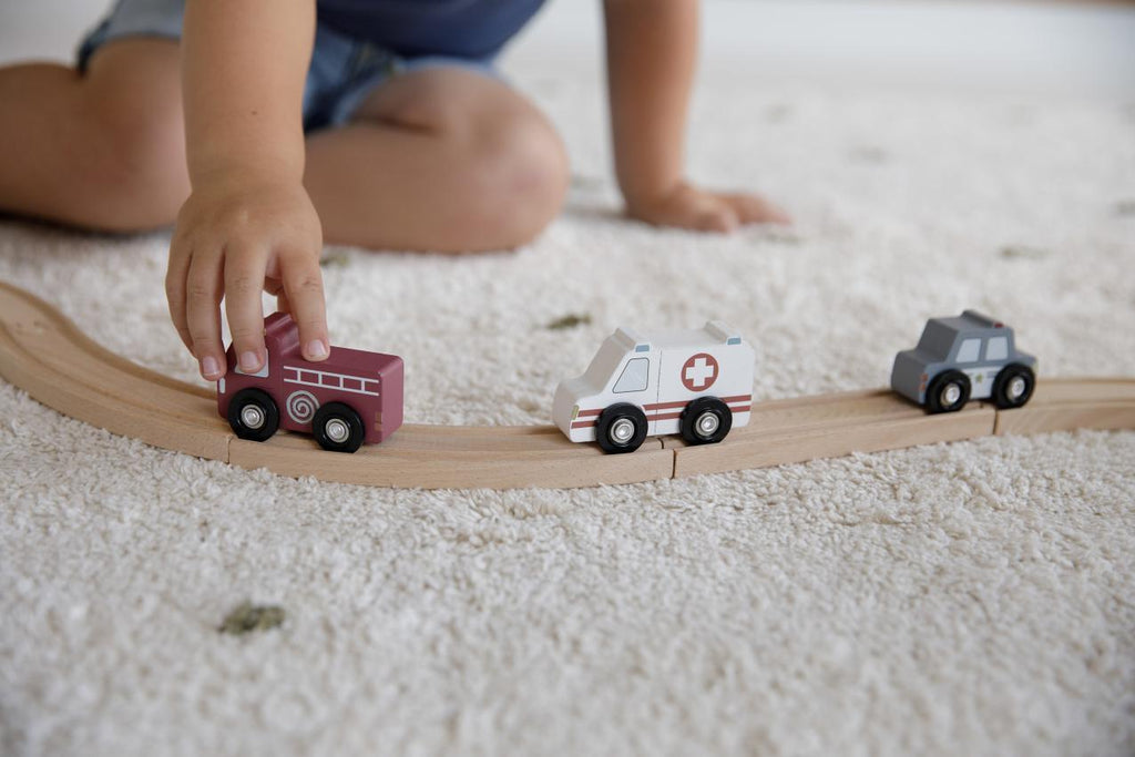 Little Dutch Wooden Railway - Vehicles Set