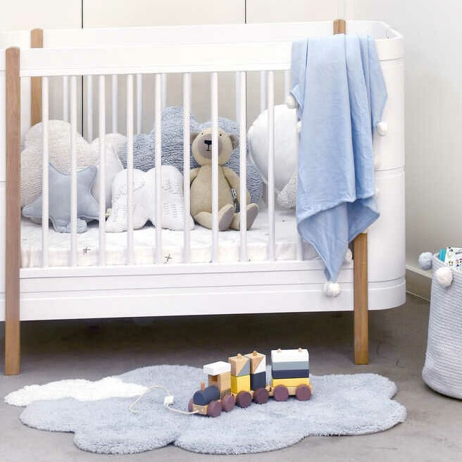 Lorena Canals Machine wash carCap 110 x 170 cm | Dream Blue