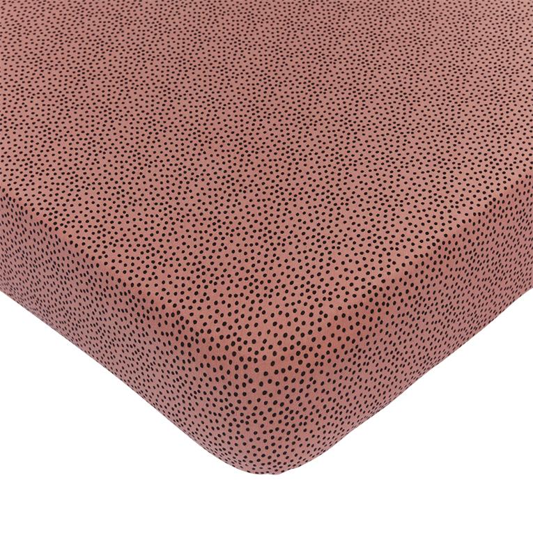 Mies & Co Cot Foxress Button 60x120 | Cozy Dots Redwood