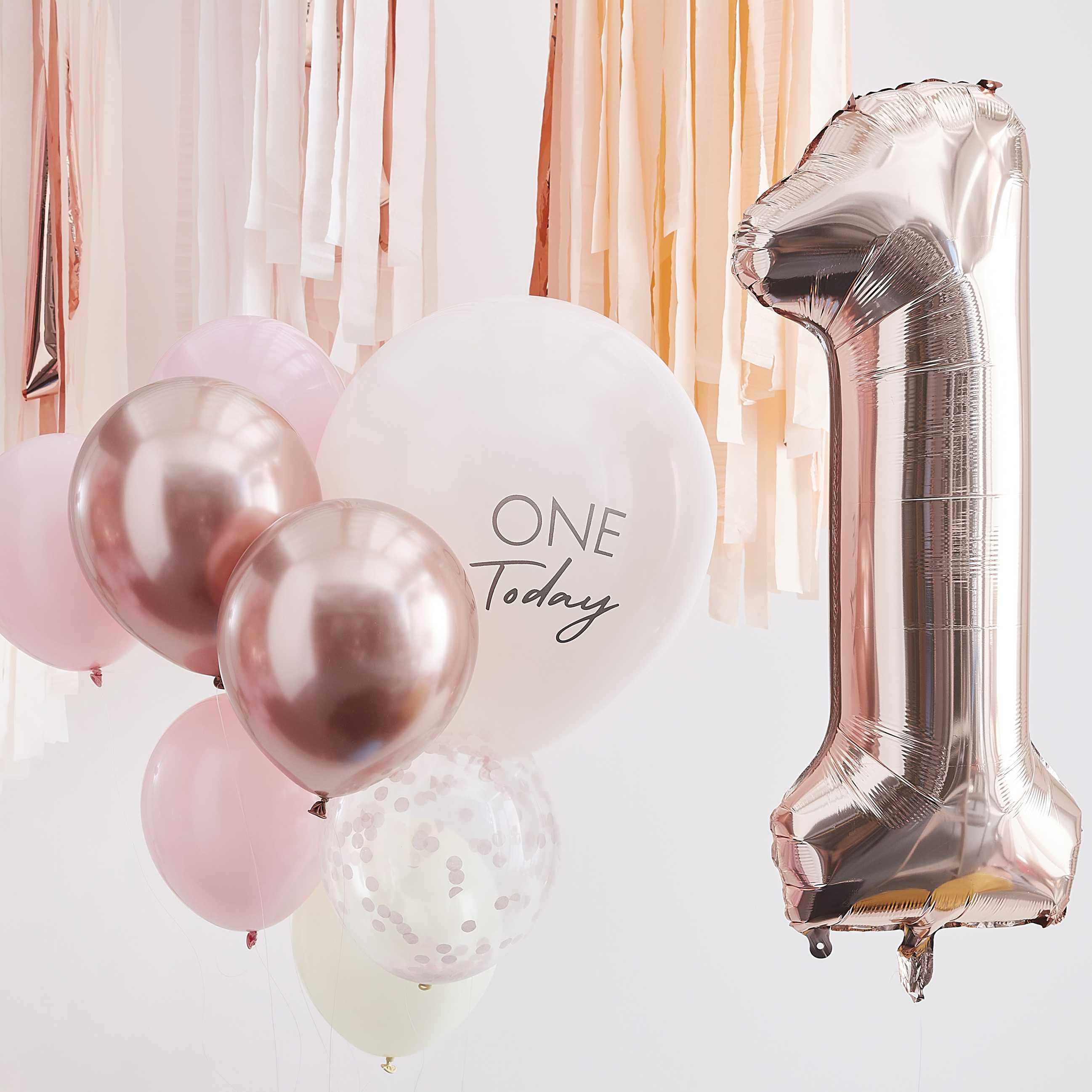 Ginger Ray Balloons Set Rosé | 1st Birthday