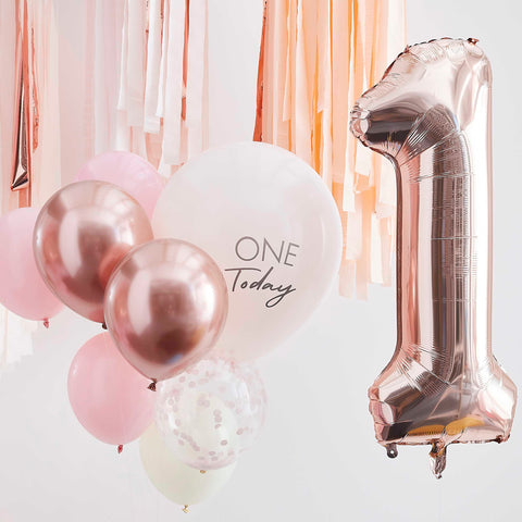 Ginger Ray Balloons Set Rosé | 1st Birthday