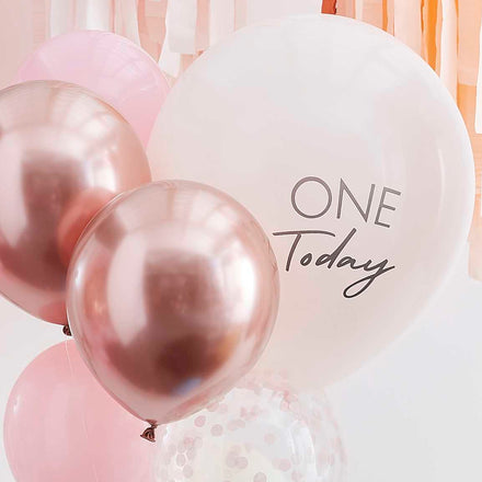 Ginger Ray Balloons Set Rosé | 1st Birthday