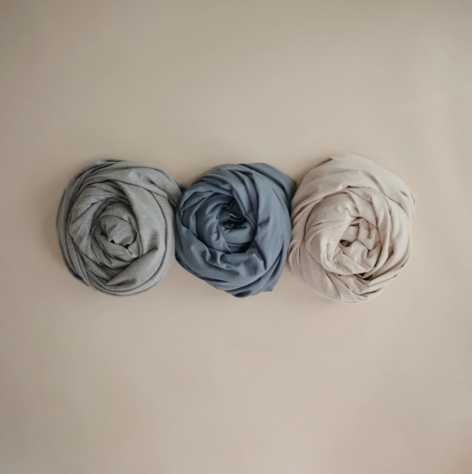Mushie Baby Wrap sling | Grey Melange