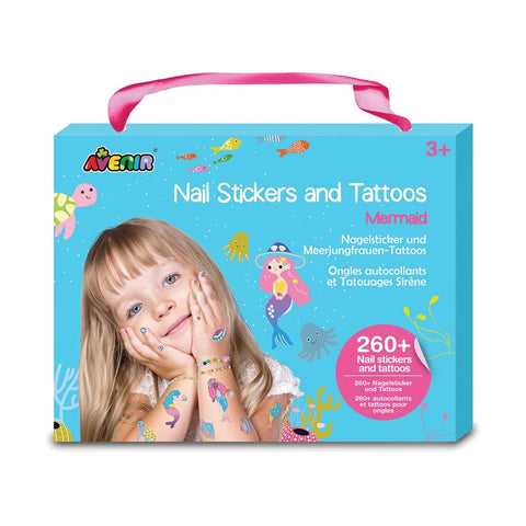 Avenir set nail stickers + tattoos | Mermaid