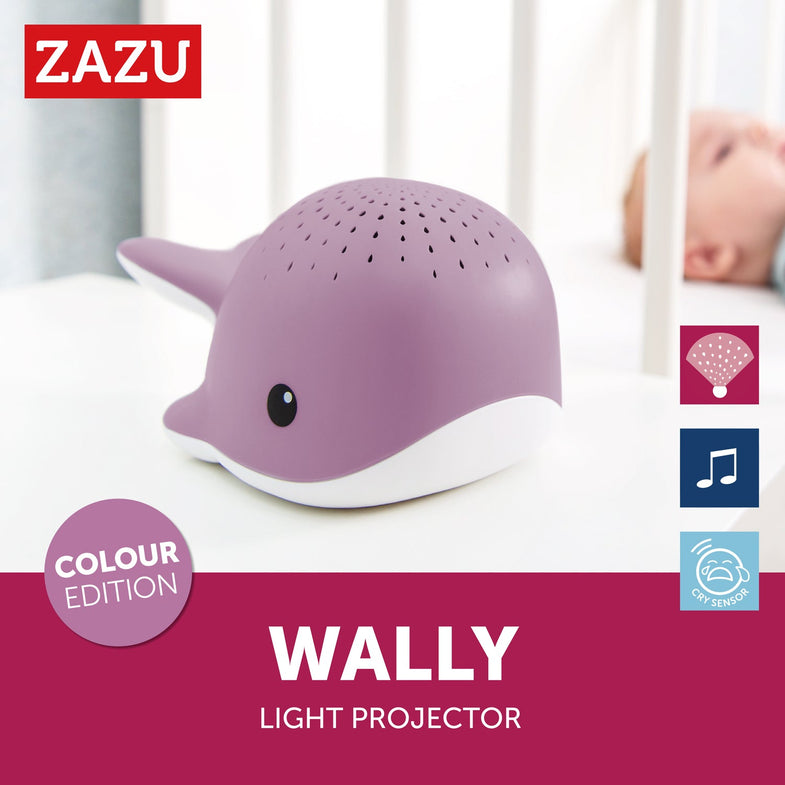 Zazu Wally The Whale - Projector with heart rate - Warm pink