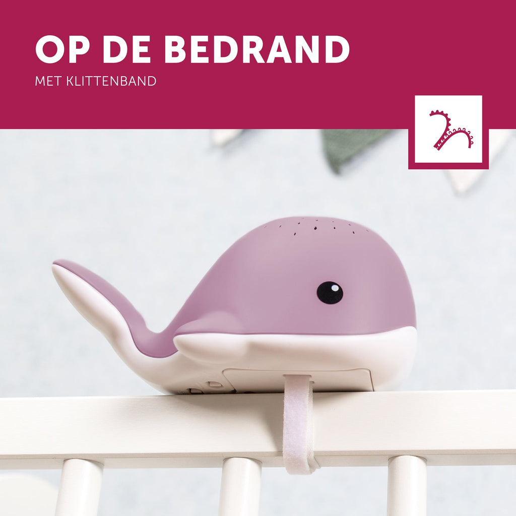 Zazu Wally The Whale - Projector with heart rate - Warm pink