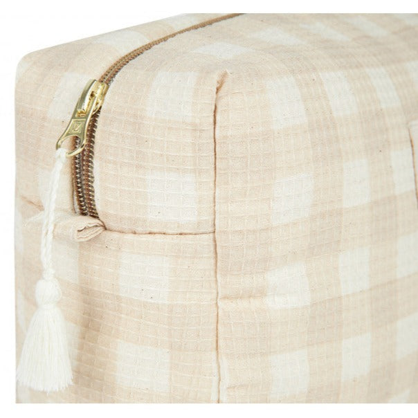 Nobodinoz Vanity Case toilet bag Diva Waterproof | Ivory Checks