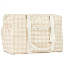 Nobodinoz Opera diaper bag Waterproof 100% organic cotton | Ivory Checks