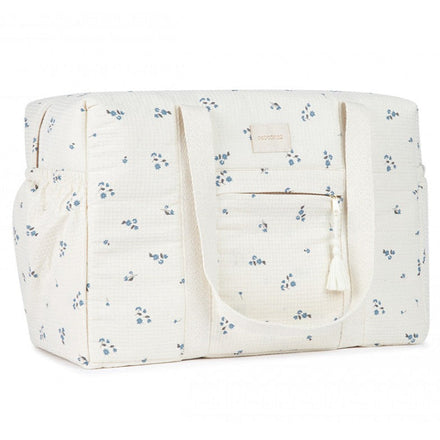 Nobodinoz Opera diaper bag Waterproof 100% organic cotton | Lily Blue