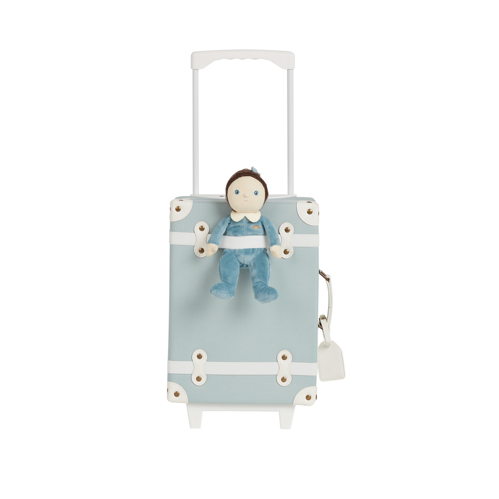 Olli Ella See-Ya Suitcase Trolley | Steel Blue