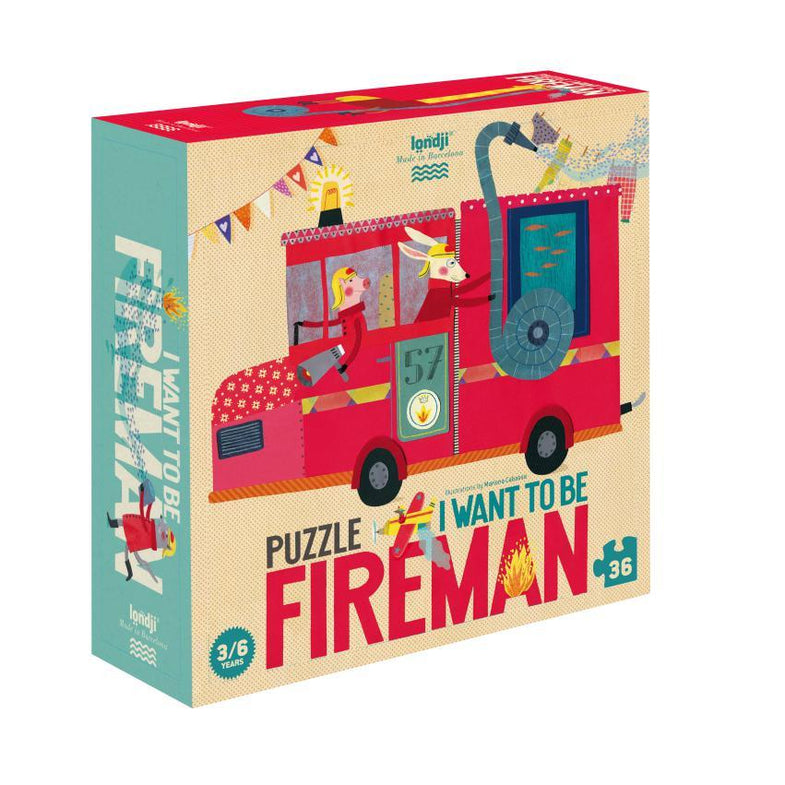 Londji puzzle 36 pieces | I want to be ... Fireman