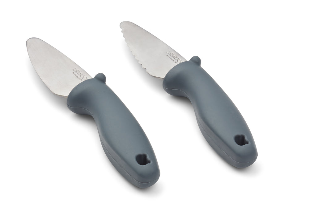 Liewood Perry cut knife set | Whale blue