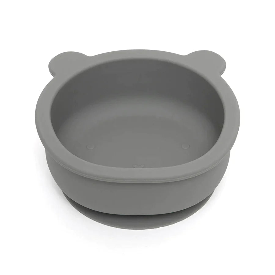 Capit Monkey Silicone Bowl with suction cup | Bear Pewter Green