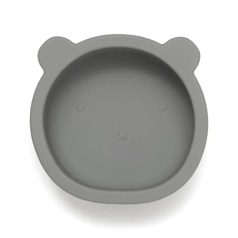 Capit Monkey Silicone Bowl with suction cup | Bear Pewter Green