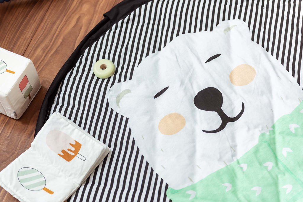 Play and go storage bag | Soft Baby Playmat Bear