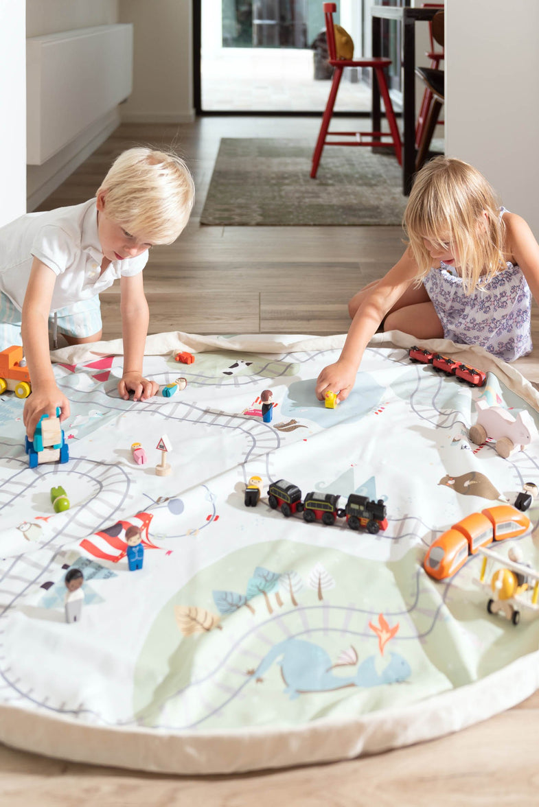 Play and go storage bag | Playing mat Train