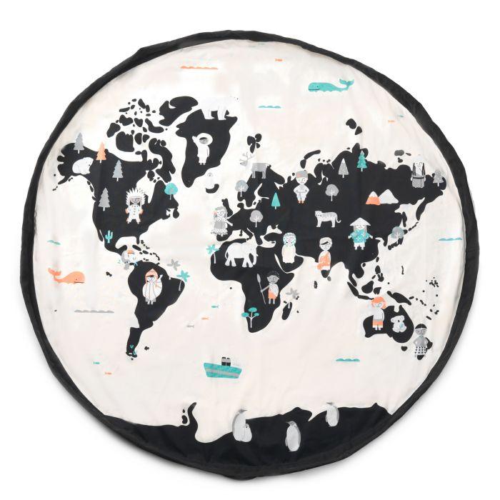 Play and go storage bag | Play mat worldmap