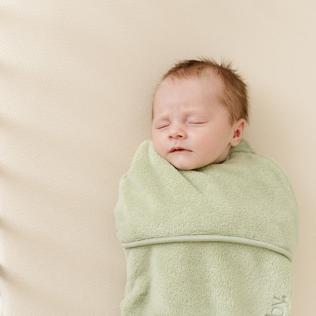 Puckababy Piep Teddy Swaddle sleeping bag 0-3m | Olive