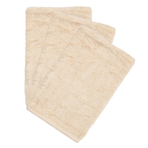 Timboo Set 3 Bamboo washcloths | Frosted almond