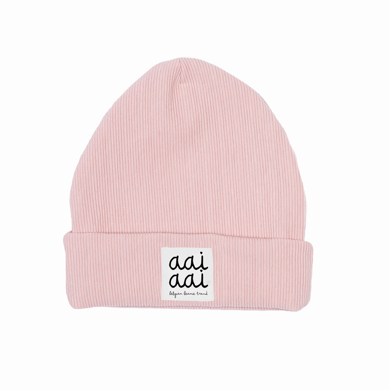 Aai Aai Beanie Hat | Rib Pink