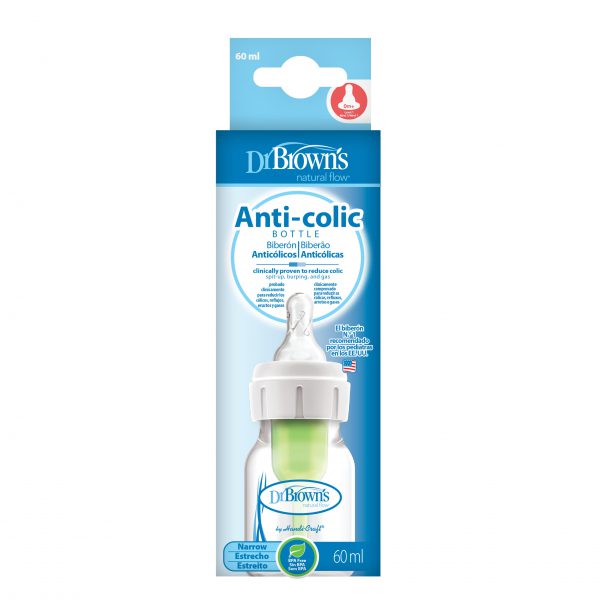 Dr Brown's Options+ Anti Colic Sucking bottle Standard bottle Incl. Teat phase 1 | 60ml