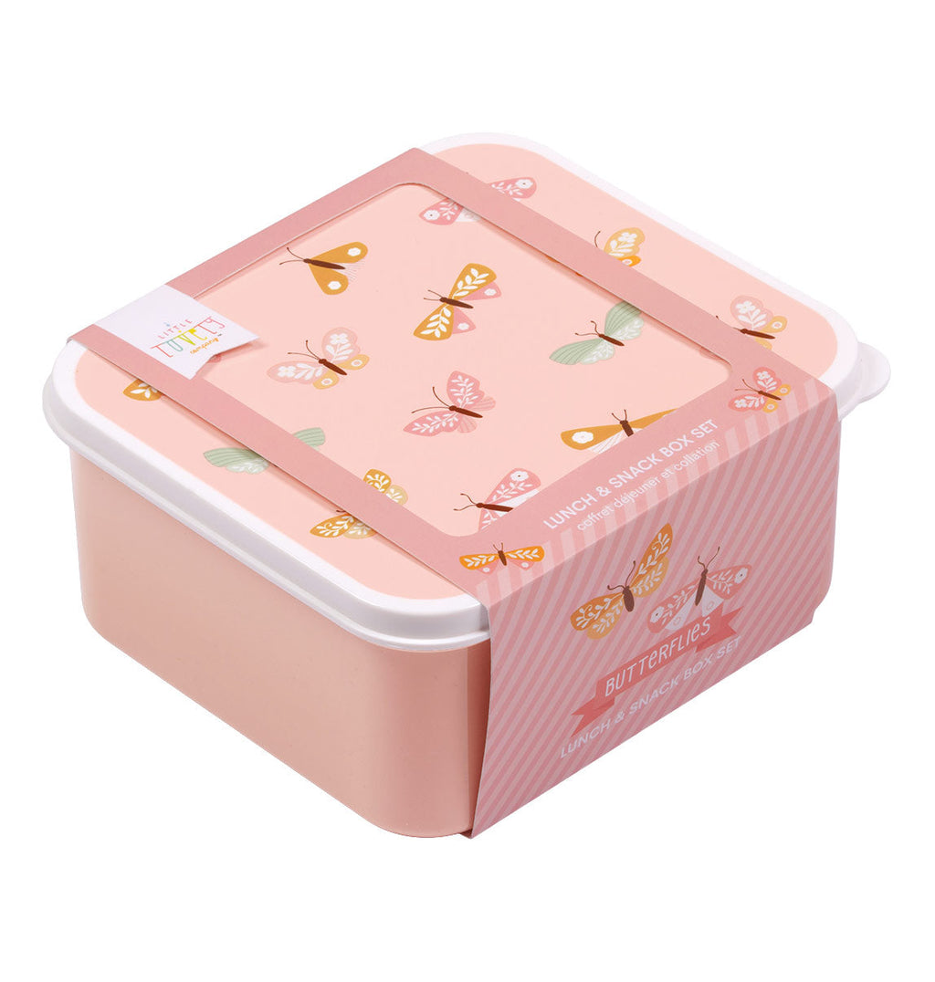 A Little Lovely Company Lunch & Snack Box Set | Butterflies