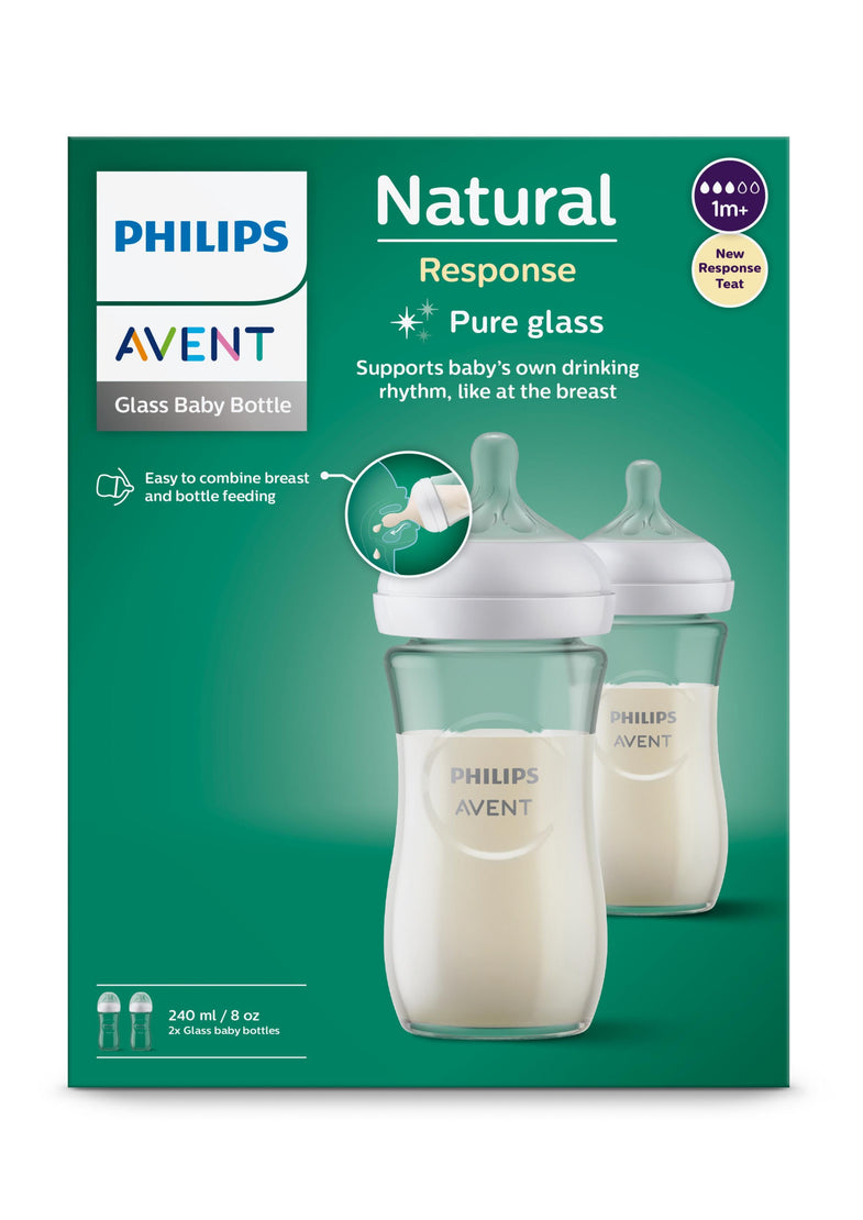 Avent Natural 3.0 suction bottle SCY933/02 240ml | Glass duo