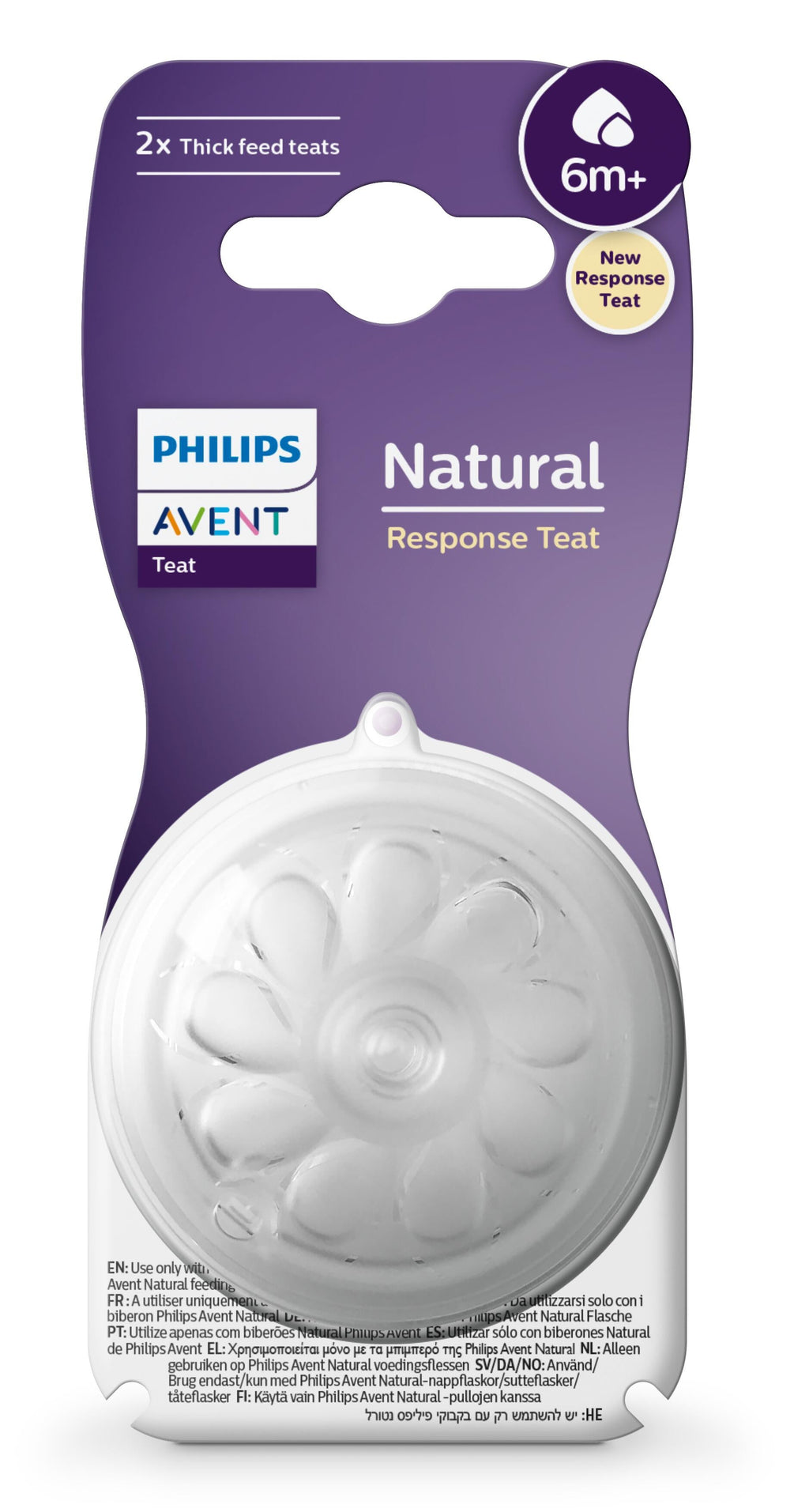 Avent Natural 3.0 Teat 6M+ T6 SCY966/02