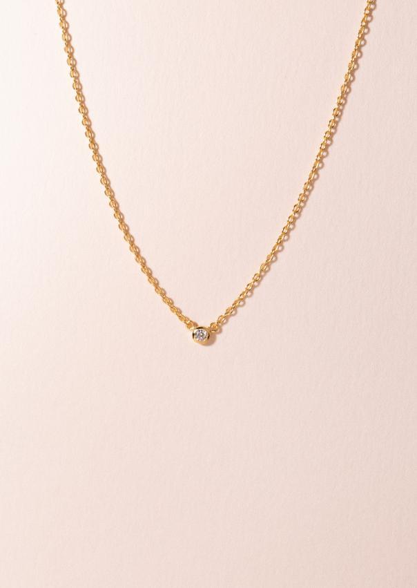 Galore Necklace Single Diamond | Gold Capite