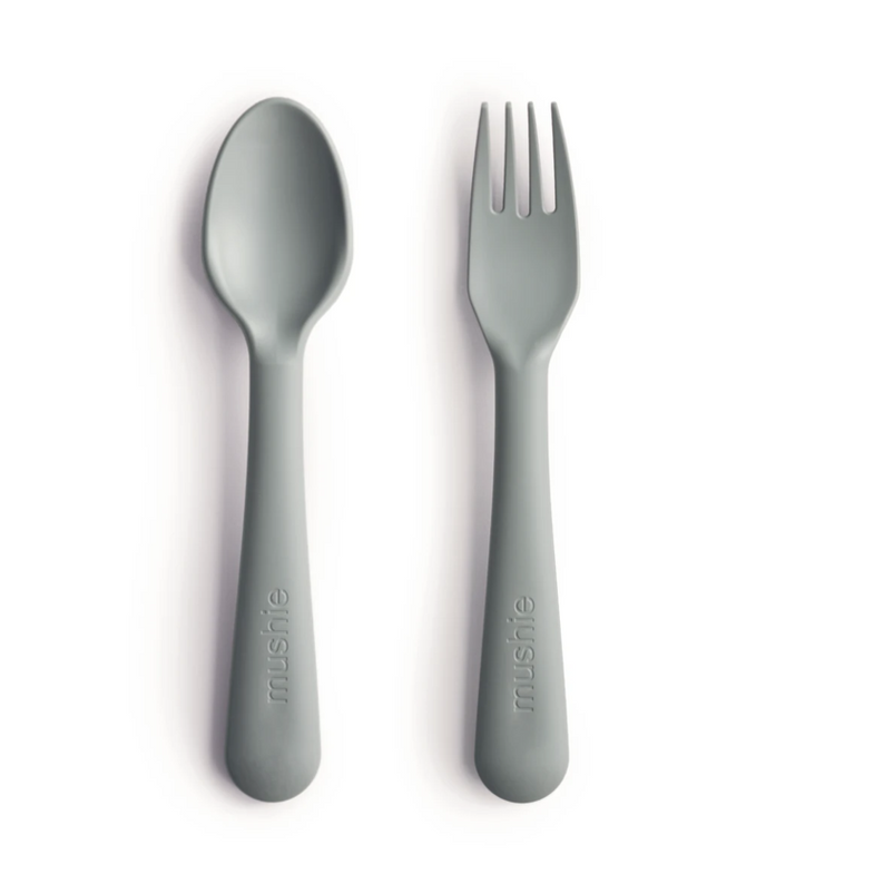 Mushie Cutlery Fork Spoon | Sage