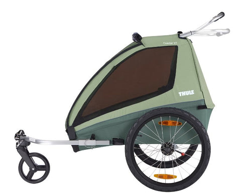 Thule Double Seat Bicycle Trailer (Coaster XT) | Basil Green