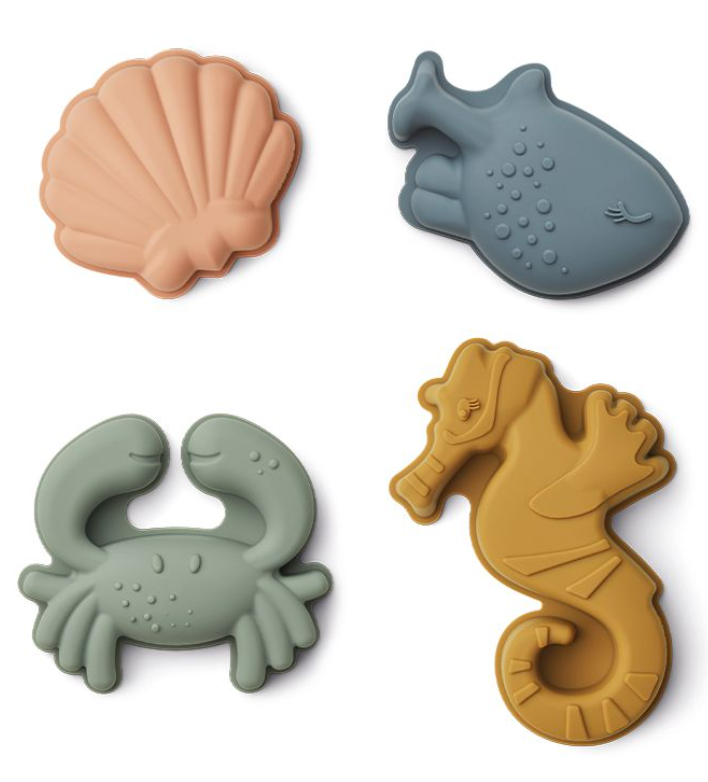 Liewood Gill Sand molds 4-Pack | Sea Creature Sandy