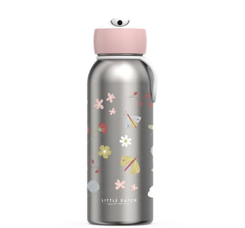 Mepal Little Dutch Thermal drinking bottle with drinking fool 350ml | Flowers & Butterflies