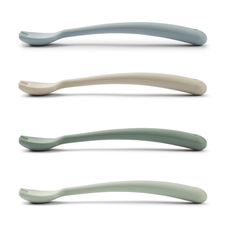 Liewood Scott Silicone Forks 4-Pack | Dusty Mint Peppermint