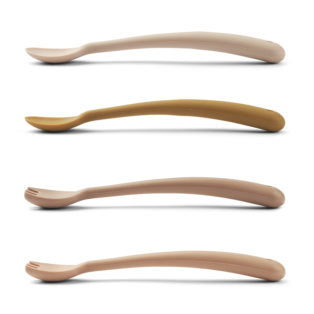 Liewood Shea Silicone Cutlery Set 4-Pack | Rose Multi Mix