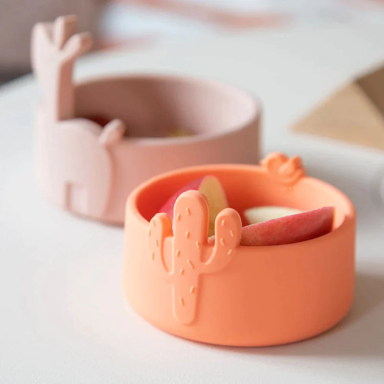 Done by Deer Silicone Bowl Set 2 | Lalee Powder /Coral
