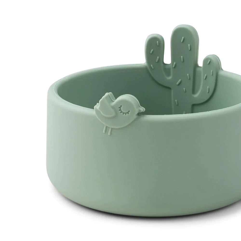 Done by Deer Silicone Bowl Set 2 | Lalee Sand /Green