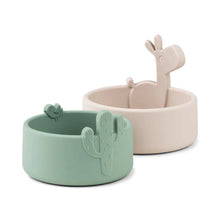 Done by Deer Silicone Bowl Set 2 | Lalee Sand /Green