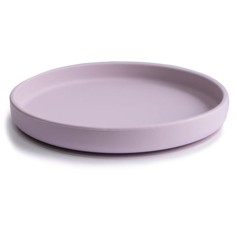 Mushie Silicone plate around with suction cup | Soft lilac